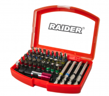 Накрайници и магнитен държач бърз захват 1/4" 42 бр. к-т RAIDER