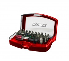Накрайници и магнитен държач бърз захват 1/4" 32 бр. к-т RAIDER